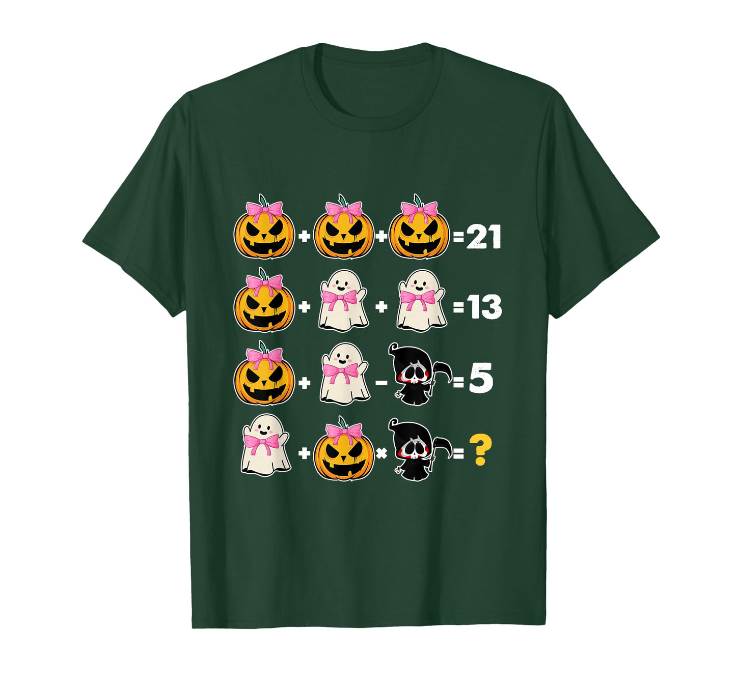 Halloween Math Teacher Men Women Order Of Operations T-Shirt