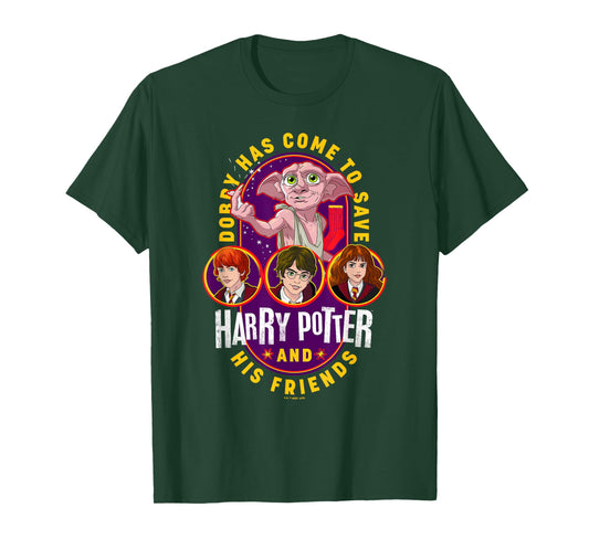 Harry Potter Deathly Hallows 2 Dobby And Wizards Poster T-Shirt