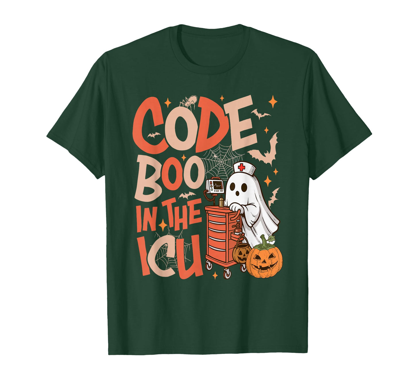 Ghost Code Boo in The ICU Nursing Nurse Halloween Costume T-Shirt