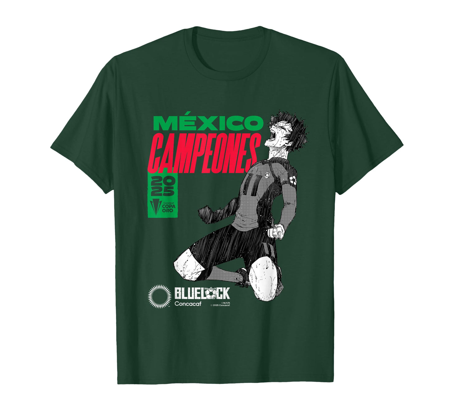 2025 CONCACAF vs Blue Lock Mexico Gold Cup Champions T-Shirt