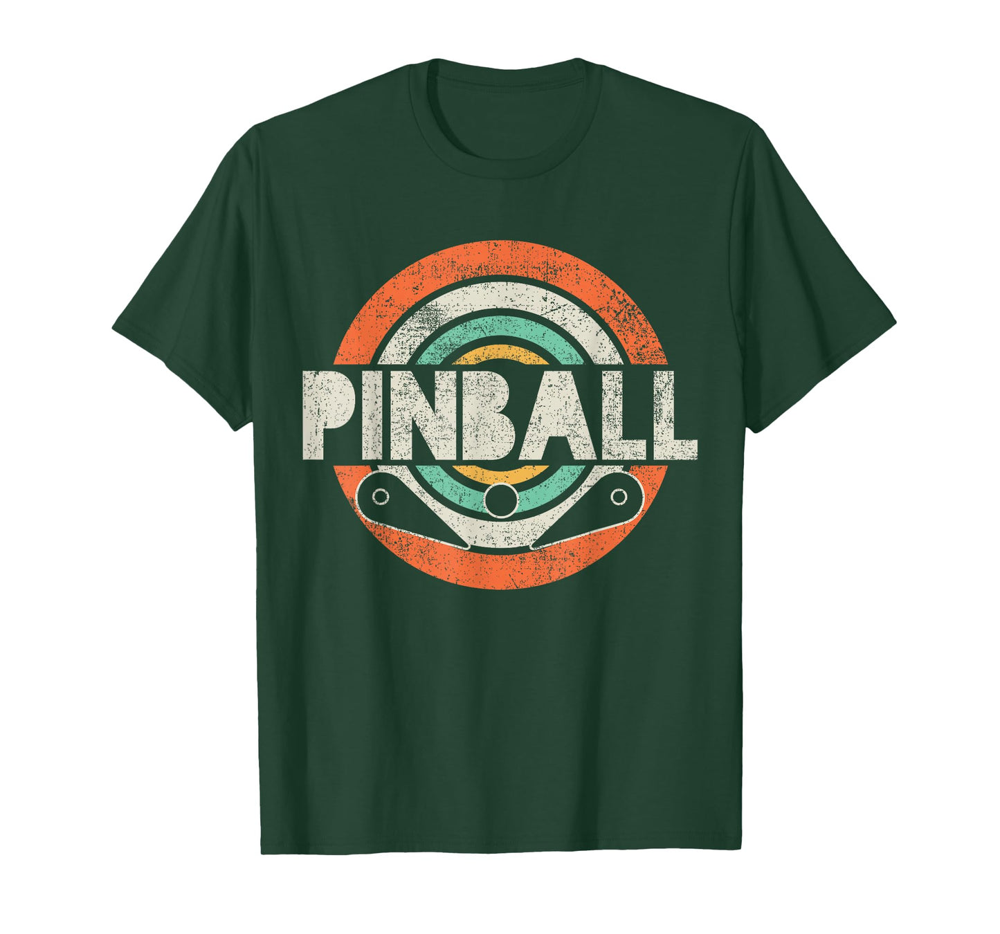 Pinball Game Vintage Black Crew Neck T-Shirt, Unisex-Kids, Small