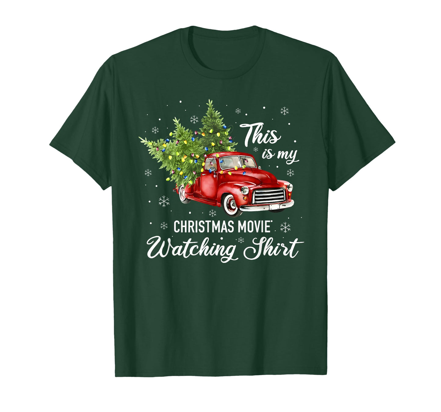 This is My Christmas Movie Watching Shirt Vintage Red Truck T-Shirt