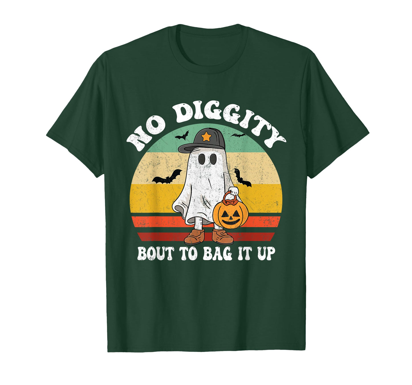No Diggity Bout To Bag It Up Cute Ghost Halloween T-Shirt