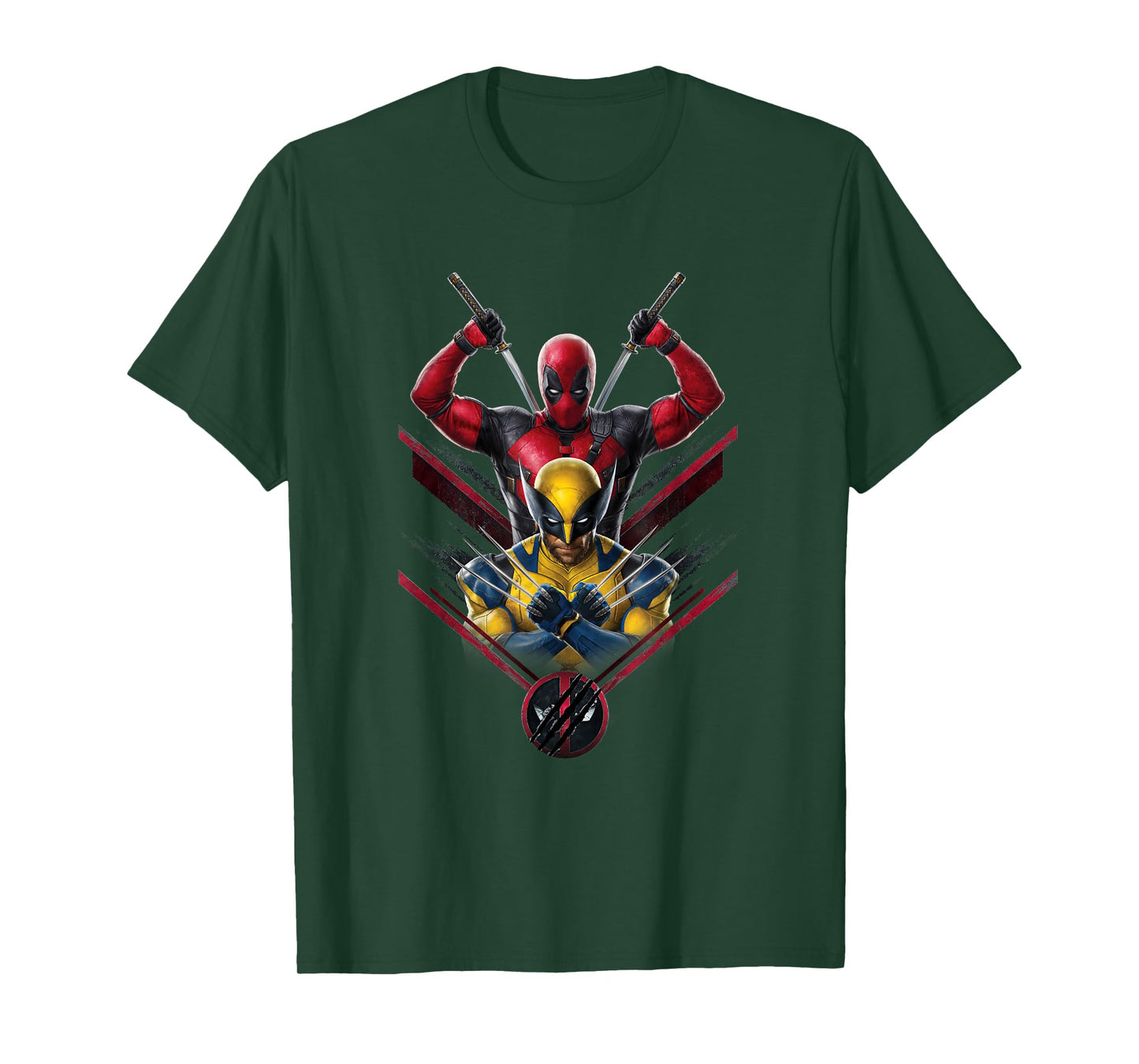Marvel Studios Deadpool & Wolverine with Claw-Slashed Logo T-Shirt