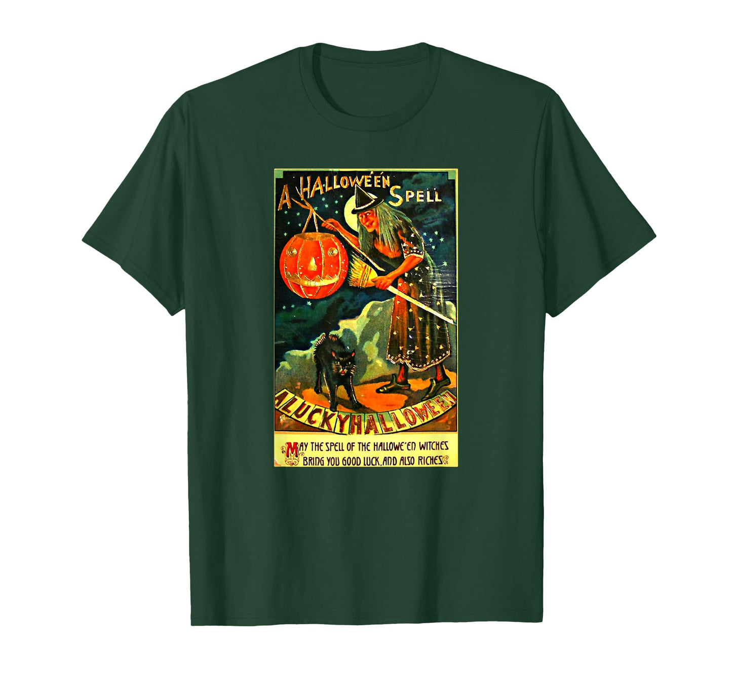 Vintage Halloween Spell Witch Monster Halloween Party T-Shirt