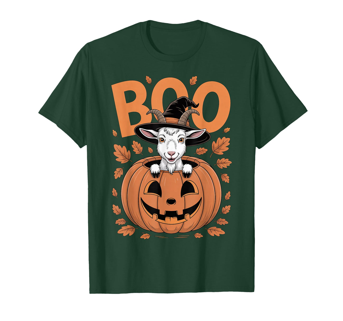 Goat Costume on Pumpkin Halloween Goat T-Shirt