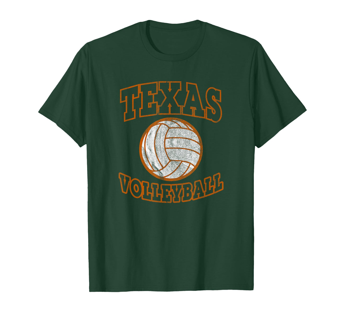 The Lone Star State Texas Volleyball Deez Tees Texas Volleyball Vintage Distressed Black T-Shirt