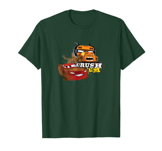 Disney Pixar Cars Crush 'Em Miss Fritter & McQueen Shot T-Shirt