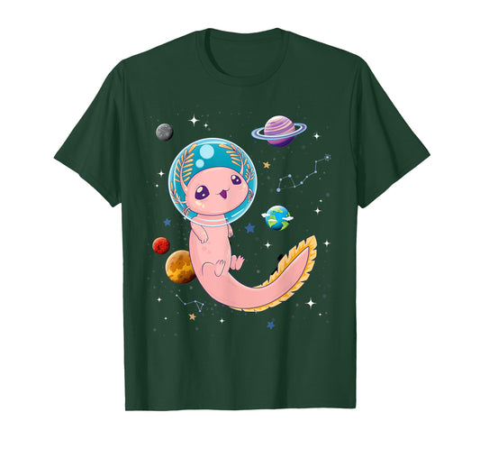 Cute Creepy Anime Pastel Goth Clothes Space Axolotl Kawaii T-Shirt