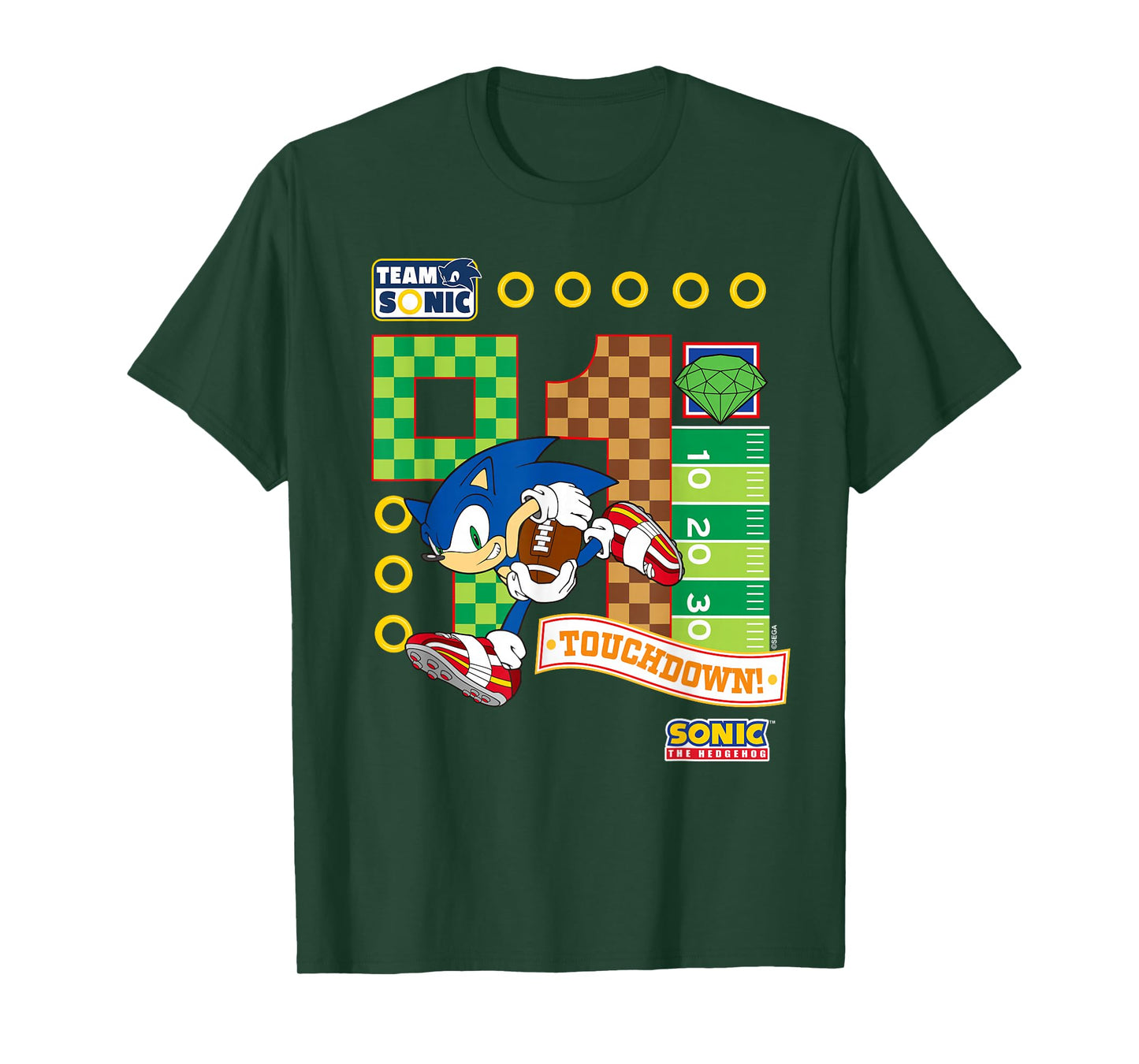 Sonic The Hedgehog - Team Sonic Touchdown T-Shirt