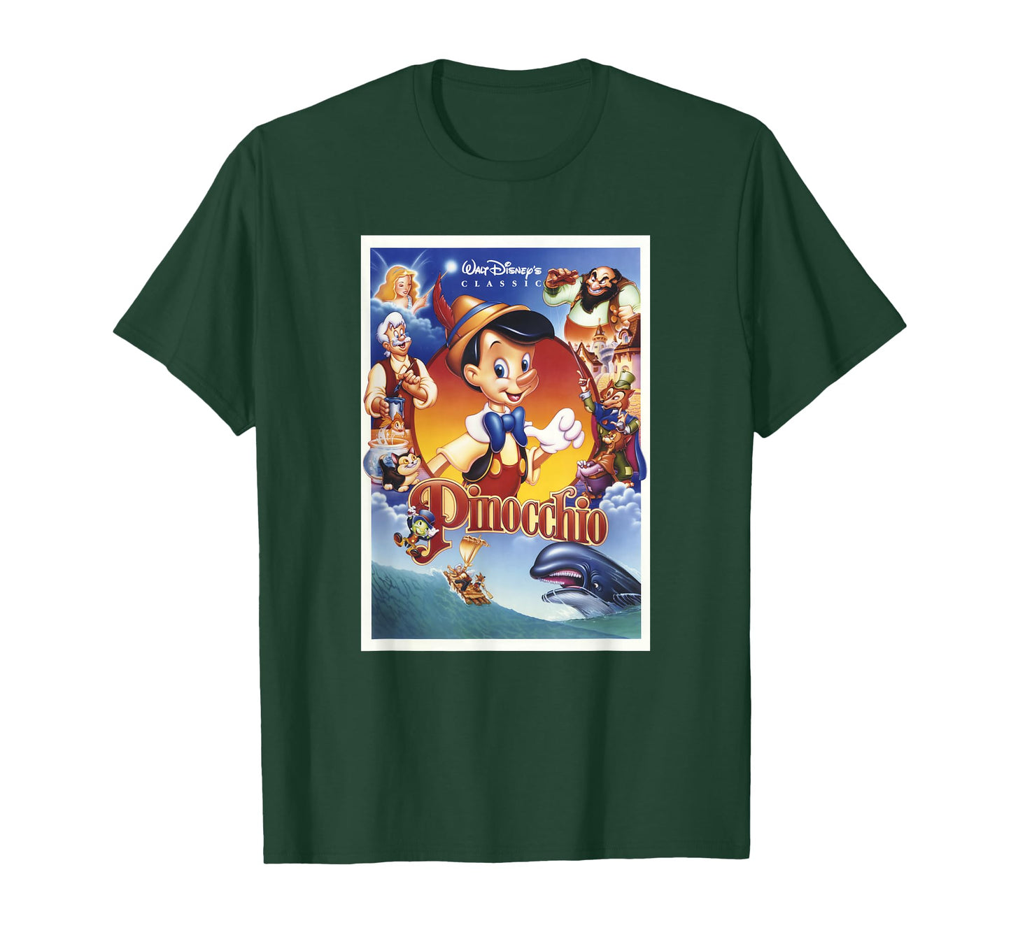 Disney Pinocchio Movie Poster Group Shot T-Shirt