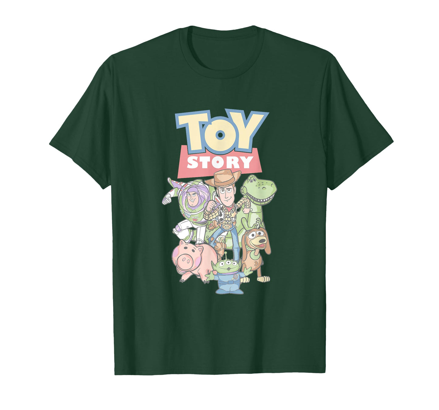 Disney Pixar Toy Story Buzz Woody Rex Alien Retro T-Shirt