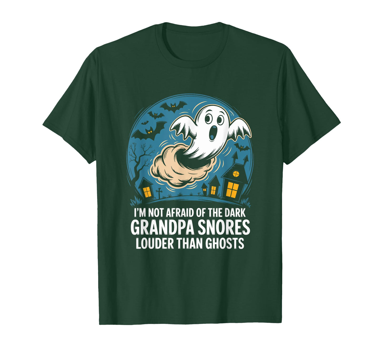 Grandpa Snores Louder Than Ghosts' Grandkids Halloween T-Shirt