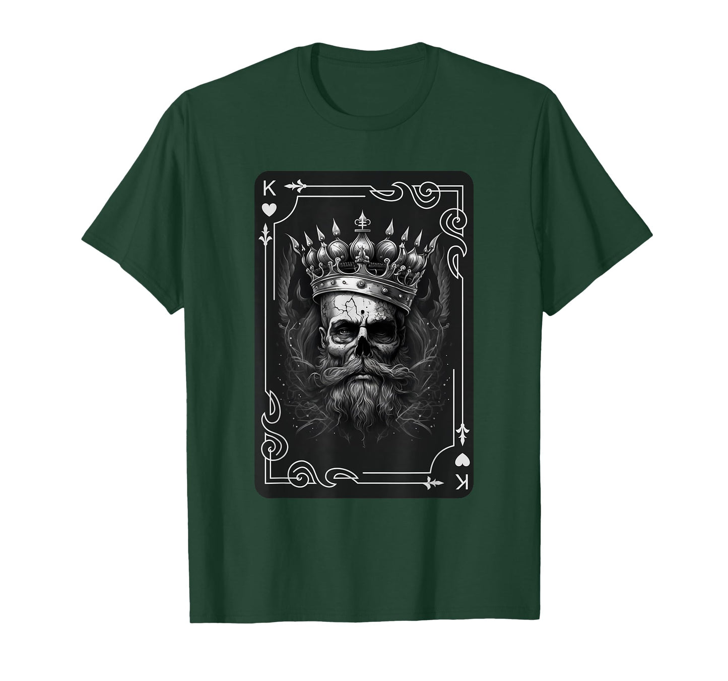 King of Hearts Creepy Card Game Poker Gothic Halloween T-Shirt