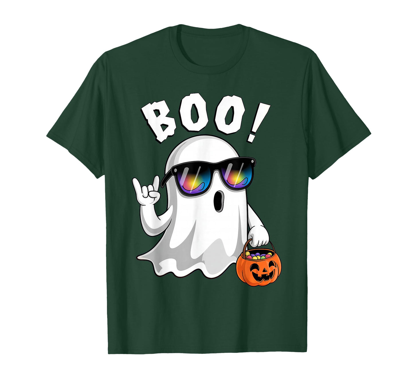 Rock Ghost Retro Halloween T-Shirt