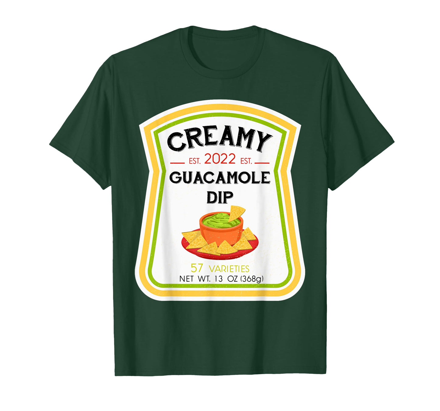 Guacamole Dip Bottle Label Halloween 2022 Couples Costume T-Shirt