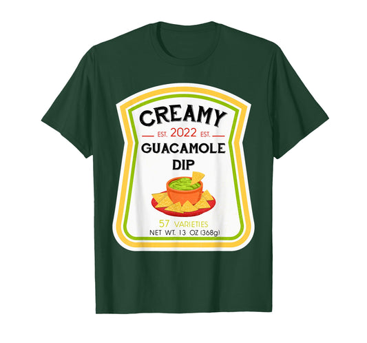 Guacamole Dip Bottle Label Halloween 2022 Couples Costume T-Shirt