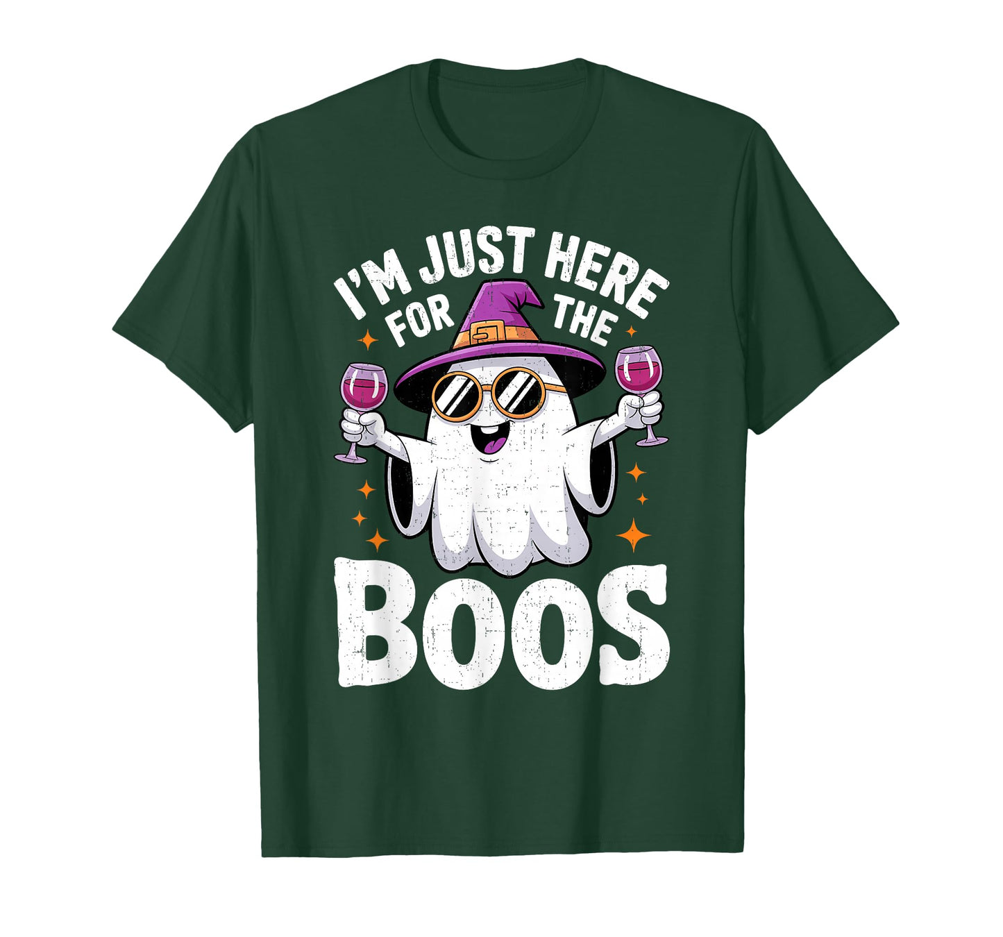 I'm Just Here for The Boos Funny Ghost Halloween Men Women T-Shirt