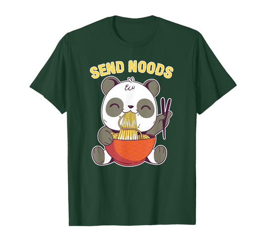 Send Noods Funny Ramen Noodle Panda T-Shirt