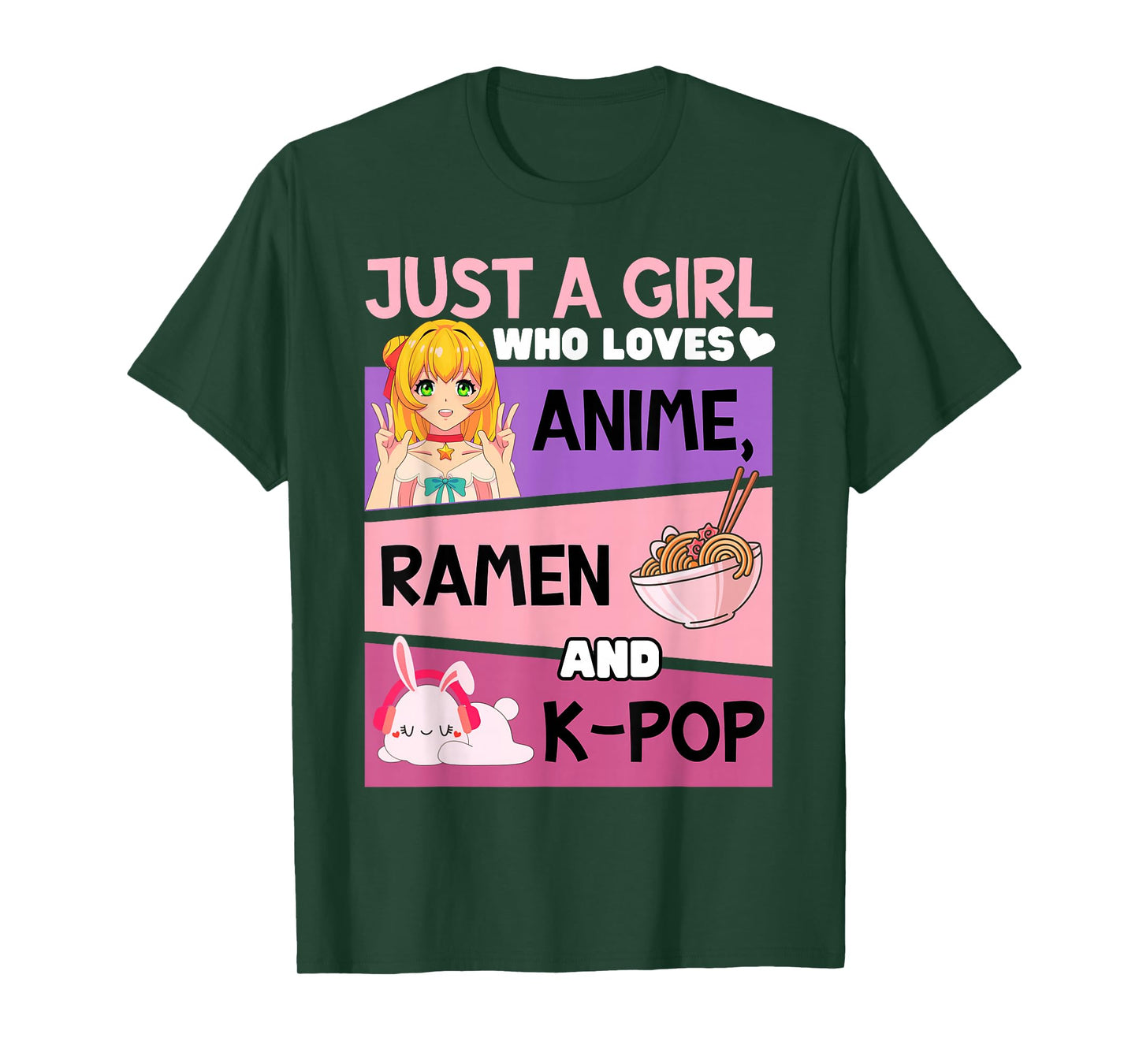 Can't Hear You I'm Listening Kpop Kawaii K-pop Anime Ramen T-Shirt