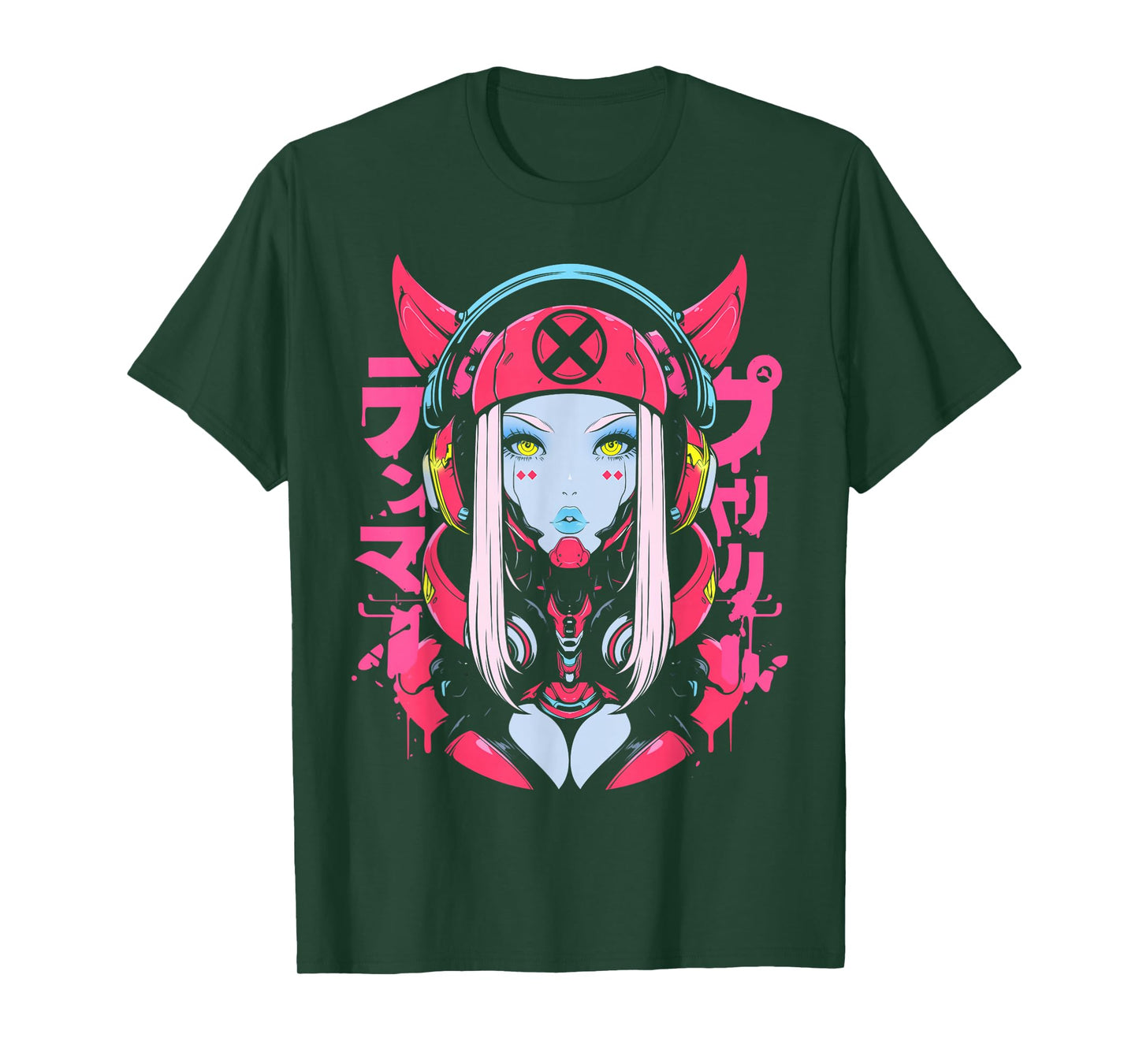 Anime Manga Cyberpunk Aesthetic Techwear Harajuku Waifu T-Shirt