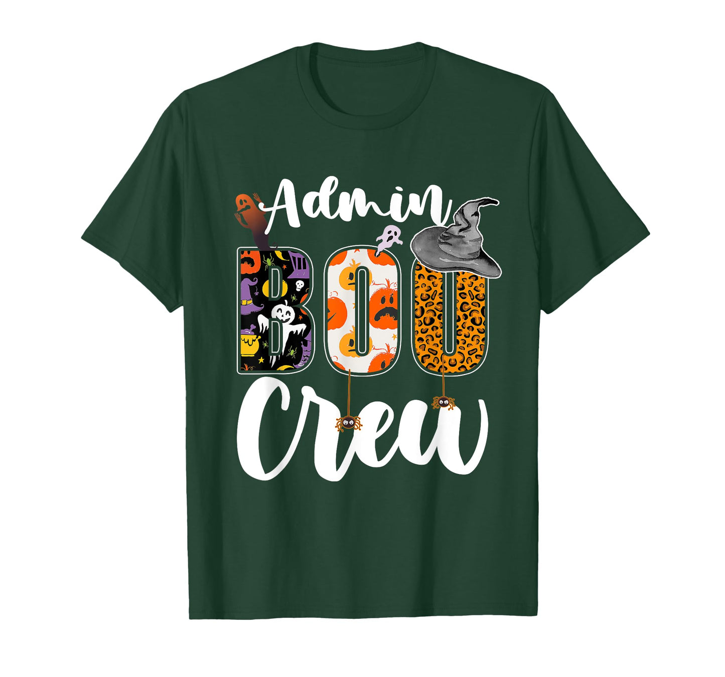 Admin Boo Crew Halloween Matching Administrator Funny T-Shirt