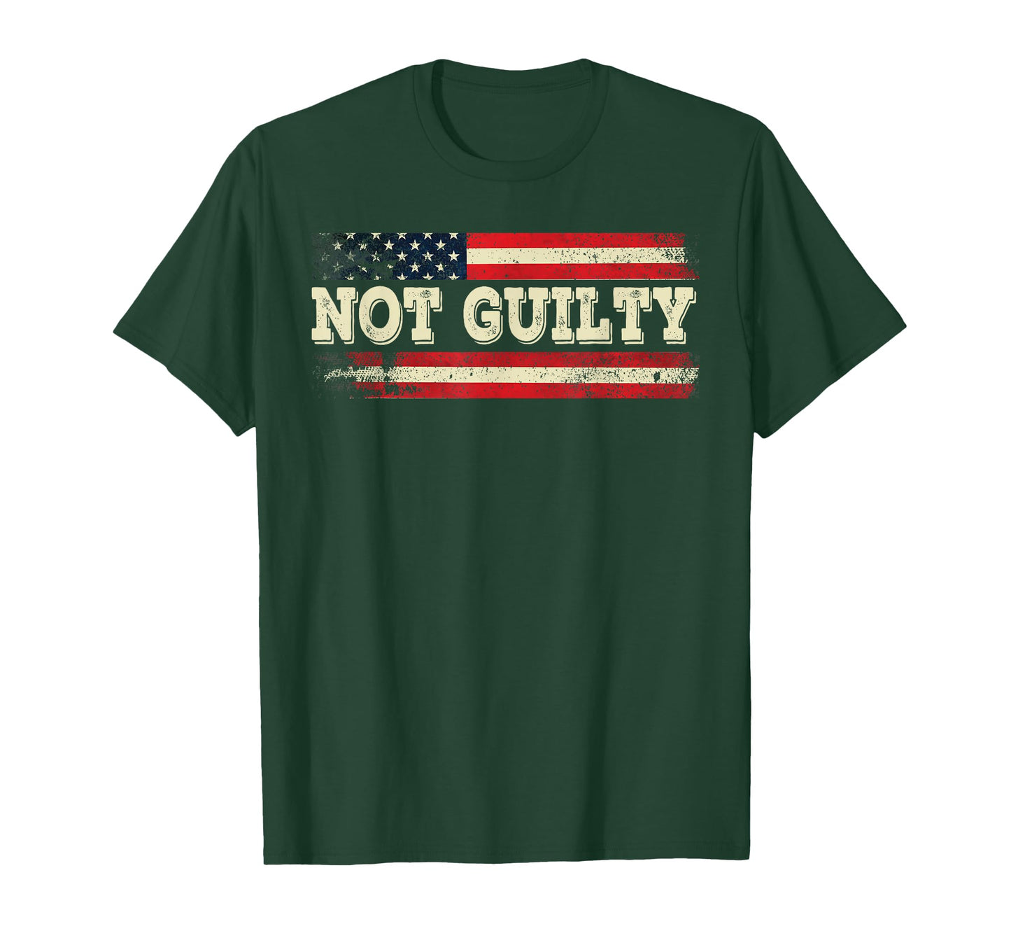 American Flag I Stand With USA Vintage Not Guilty Trump T-Shirt