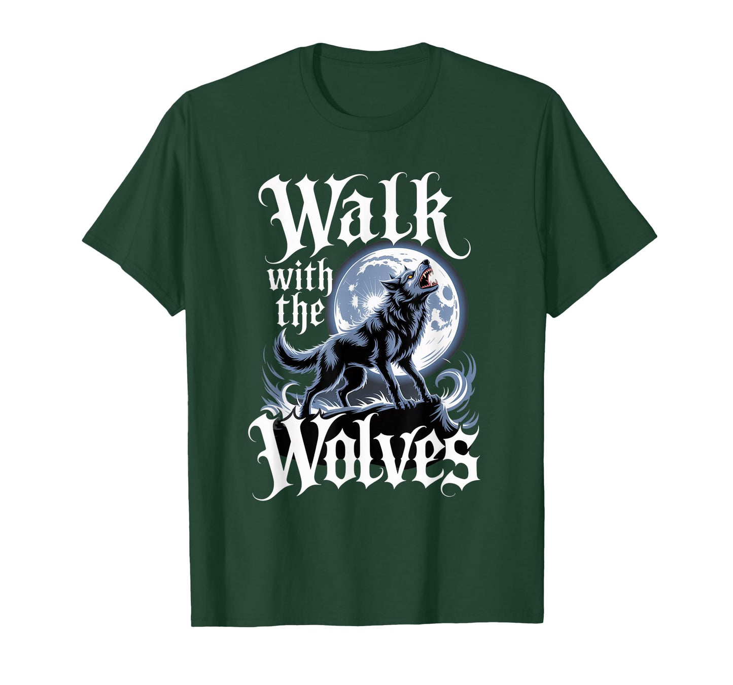 Walk with The Wolves Alpha Y2K Wolf Meme Fearless Alpha Girl T-Shirt