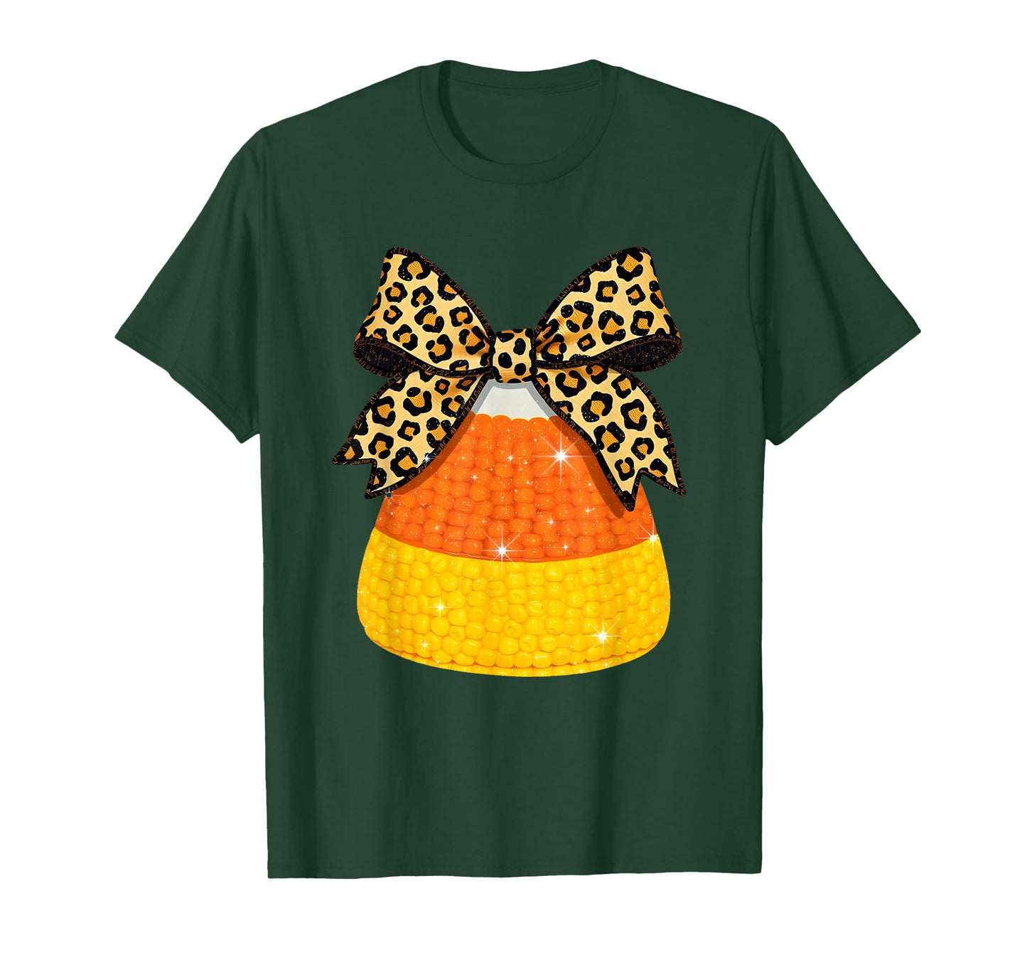 Coquette Bow Corn Candy Retro Halloween Women Kids T-Shirt