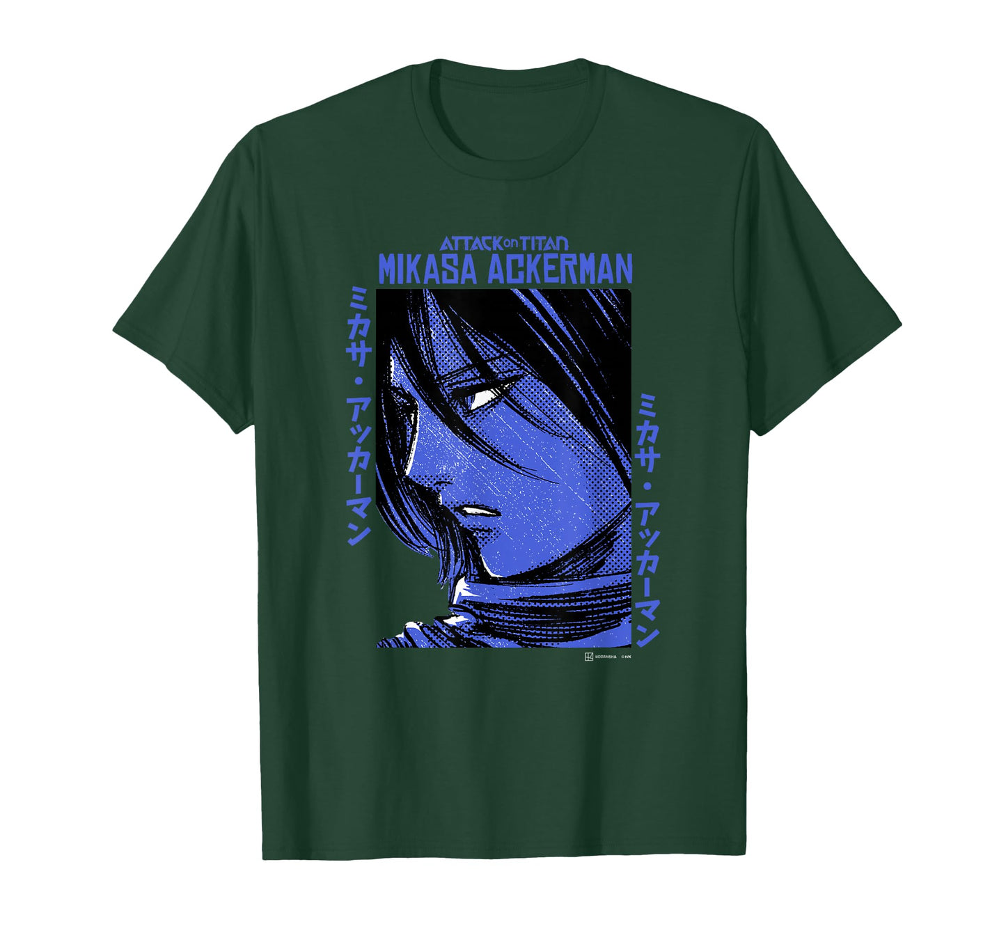 Attack on Titan Mikasa Ackerman Japanese Manga Face Portrait T-Shirt