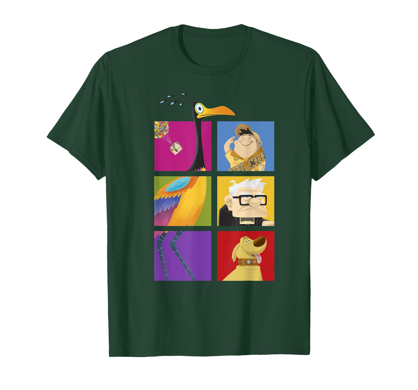 Disney Pixar Up Characters Color Box Up T-Shirt