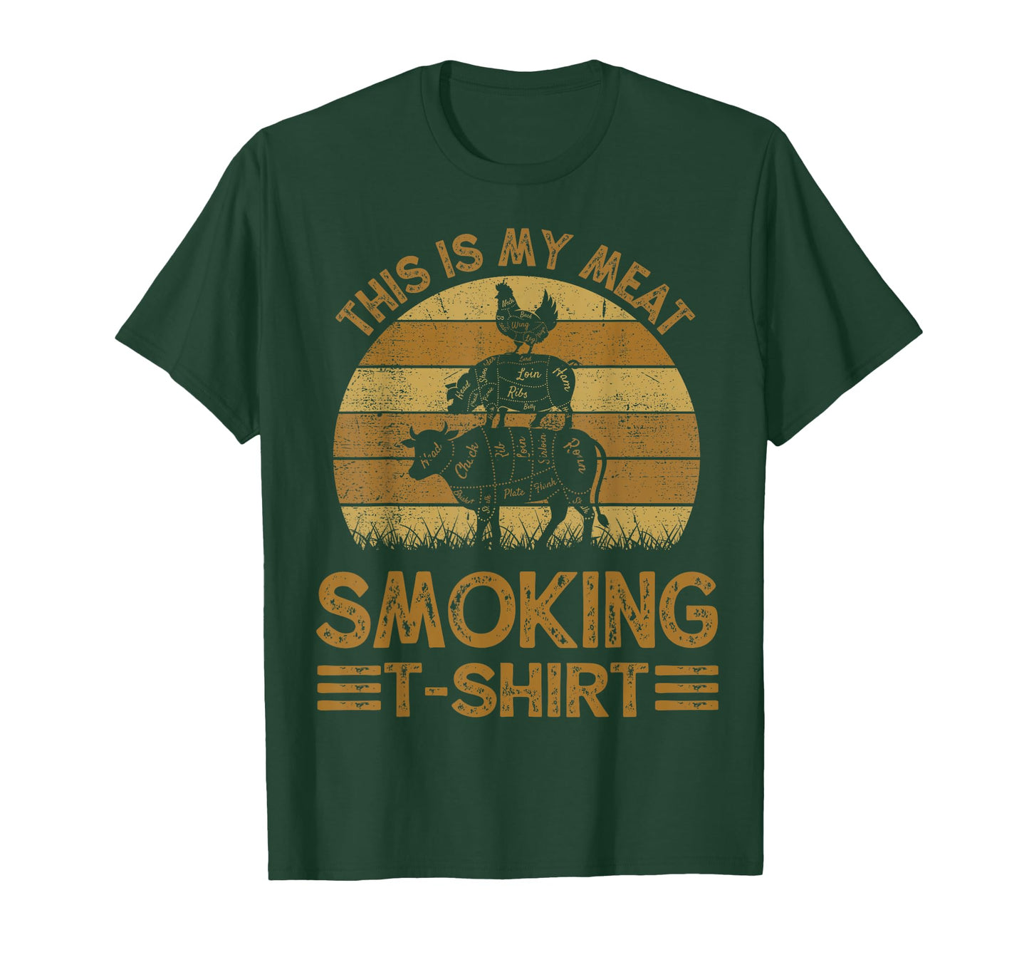 Funny This is My Meat Smoking T-Shirt BBQ Dad Barbeque Gift T-Shirt