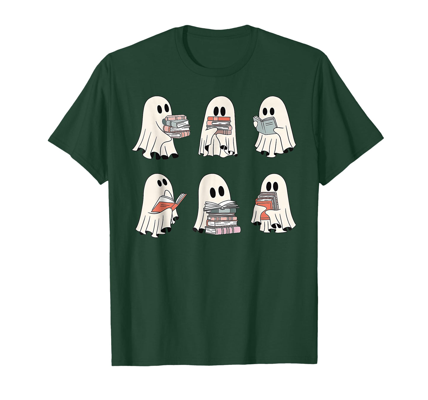 Ghost Reading Teacher Halloween Costume Book Lover T-Shirt