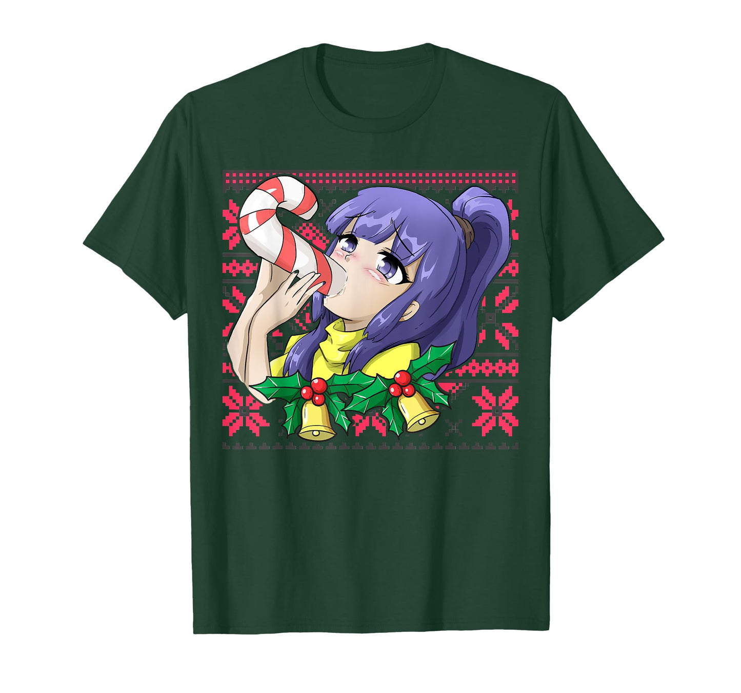Ugly Christmas Otaku Ahegao Ecchi Etchi Lewd Hentai Kawaii T-Shirt