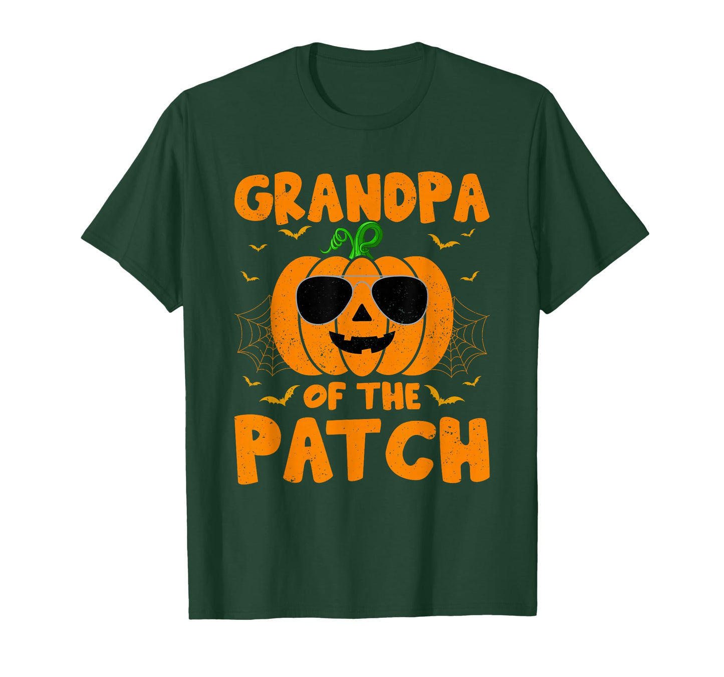 Pumpkin Grandpa Of The Patch Family Group Costume Halloween T-Shirt