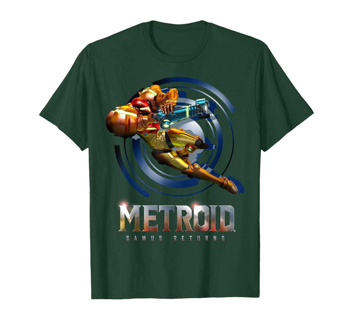 Nintendo Metroid Samus Returns Jump Action Graphic T-Shirt T-Shirt