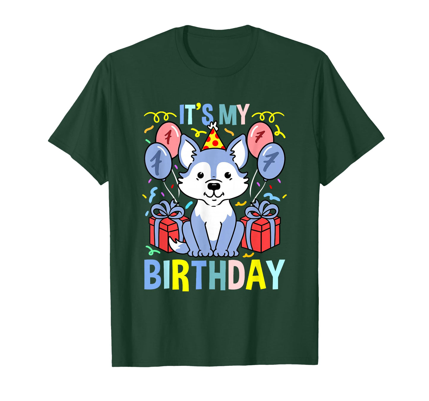 Its My 7th Birthday Wolf T-Shirt