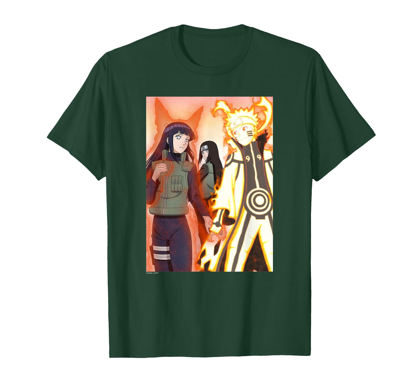 Naruto Shippuden Biju Love Glowing Couple Anime T-Shirt
