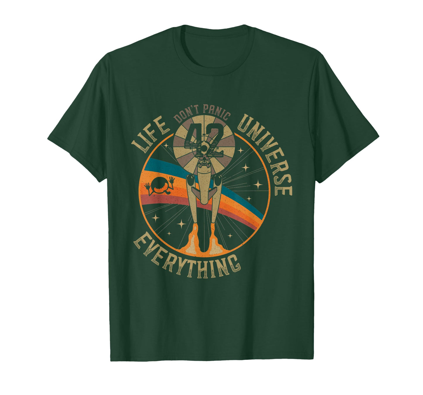 Vintage 42 Answer to Life The Universe and Everything Retro T-Shirt