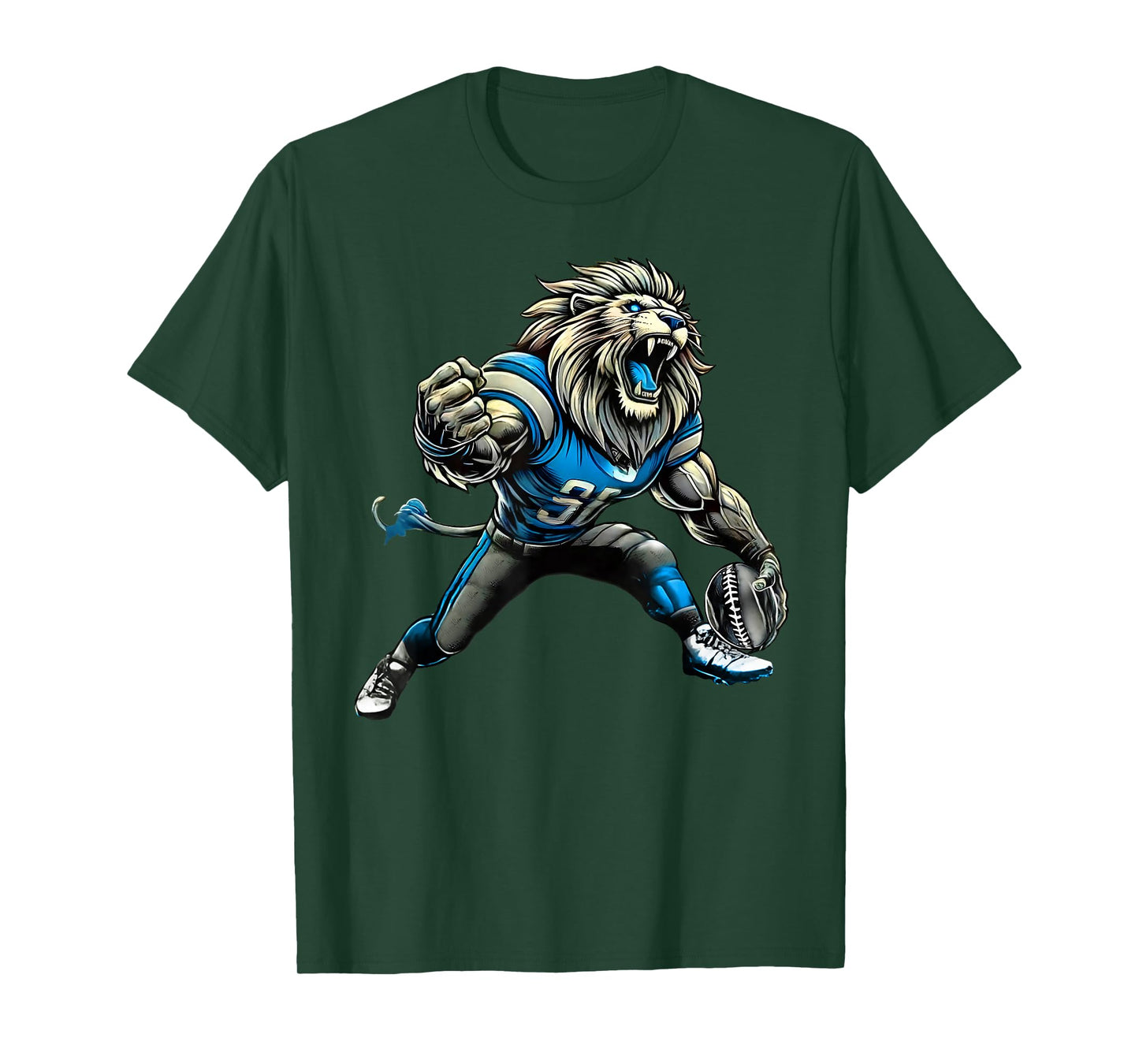 Lion Touchdown American Football Game Day Thanksgiving Cool T-Shirt