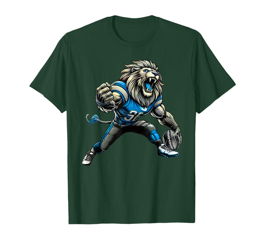 Lion Touchdown American Football Game Day Thanksgiving Cool T-Shirt
