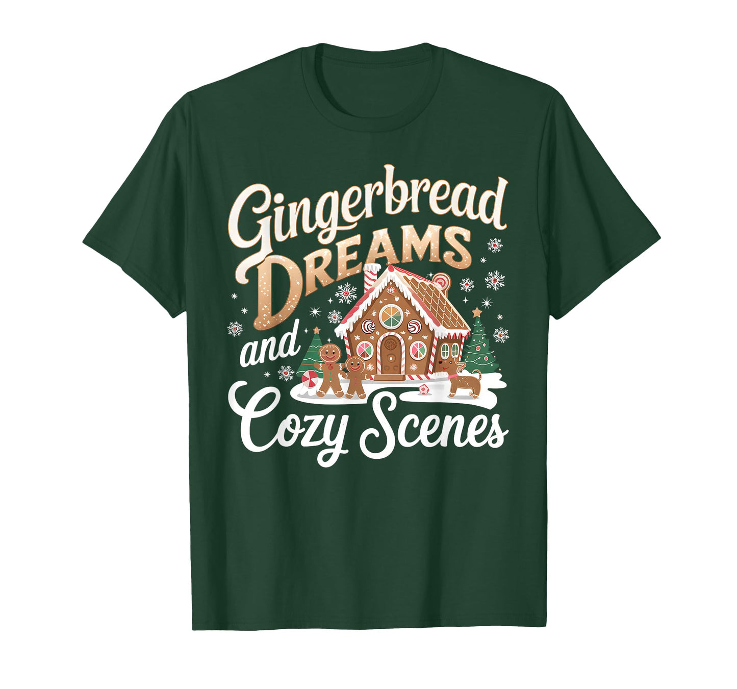 Funny Christmas Gingerbread House Cozy Winter Holiday Baking T-Shirt