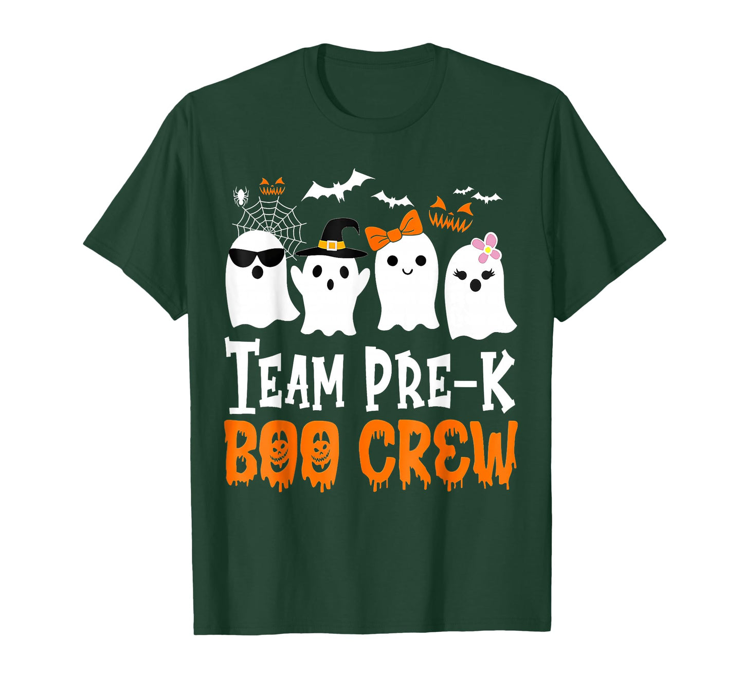 Cute Ghost Team Pre K Boo Crew Halloween Teacher Student T-Shirt