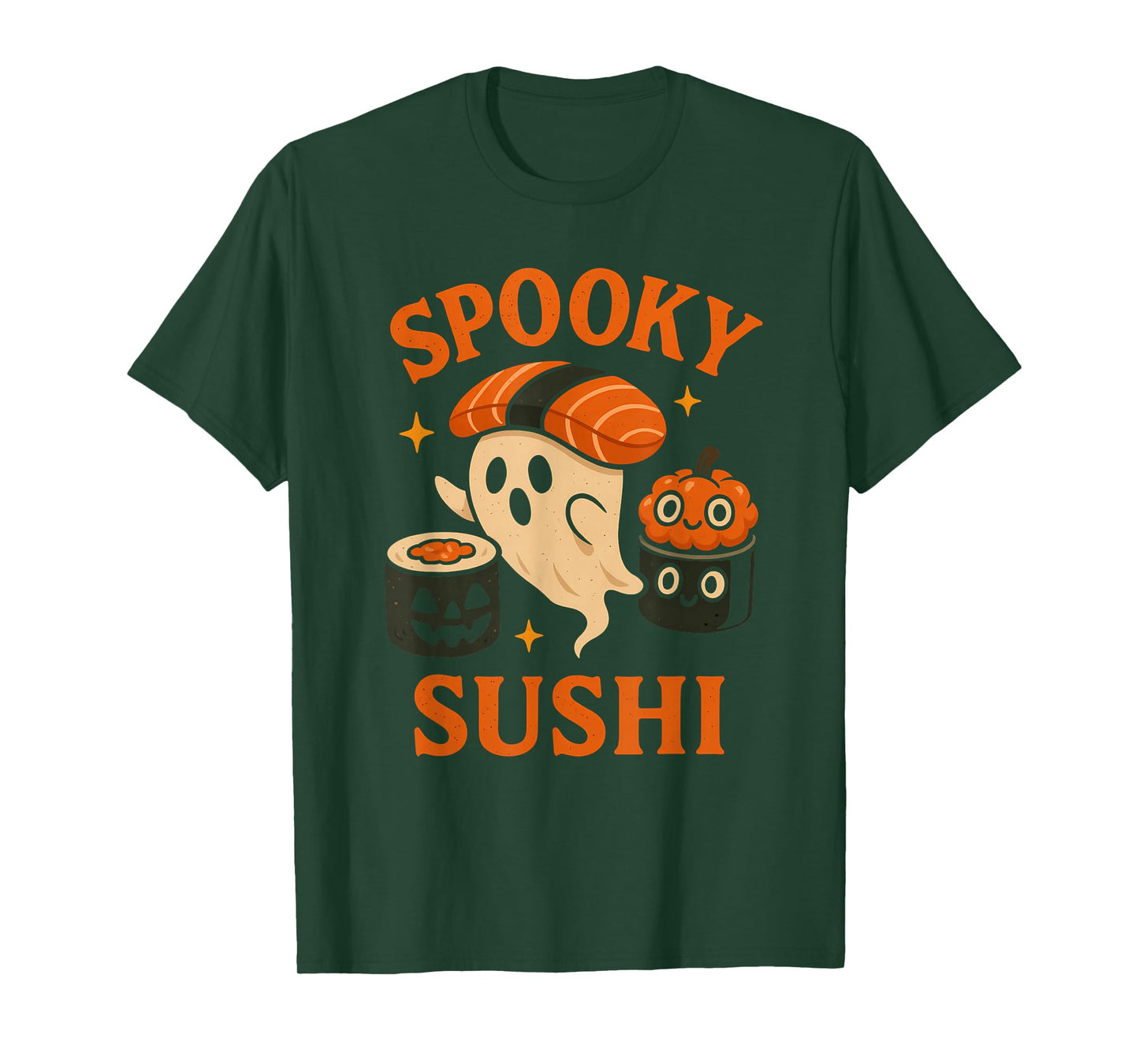 Spooky Sushi Ghost Halloween T-Shirt