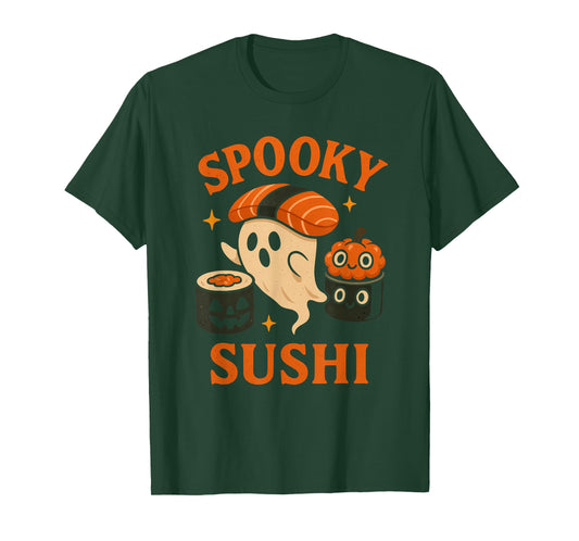 Spooky Sushi Ghost Halloween T-Shirt