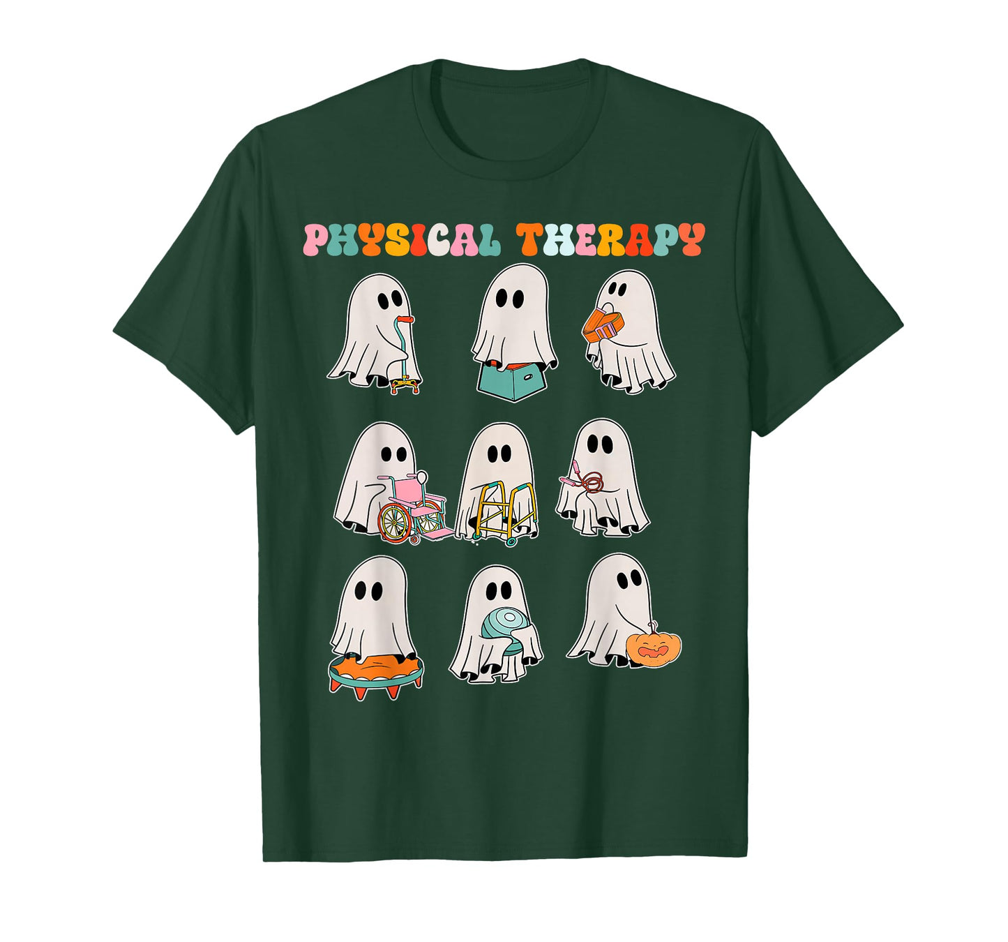 Funny Halloween Ghost Physical Therapy Pt Physical Therapist T-Shirt