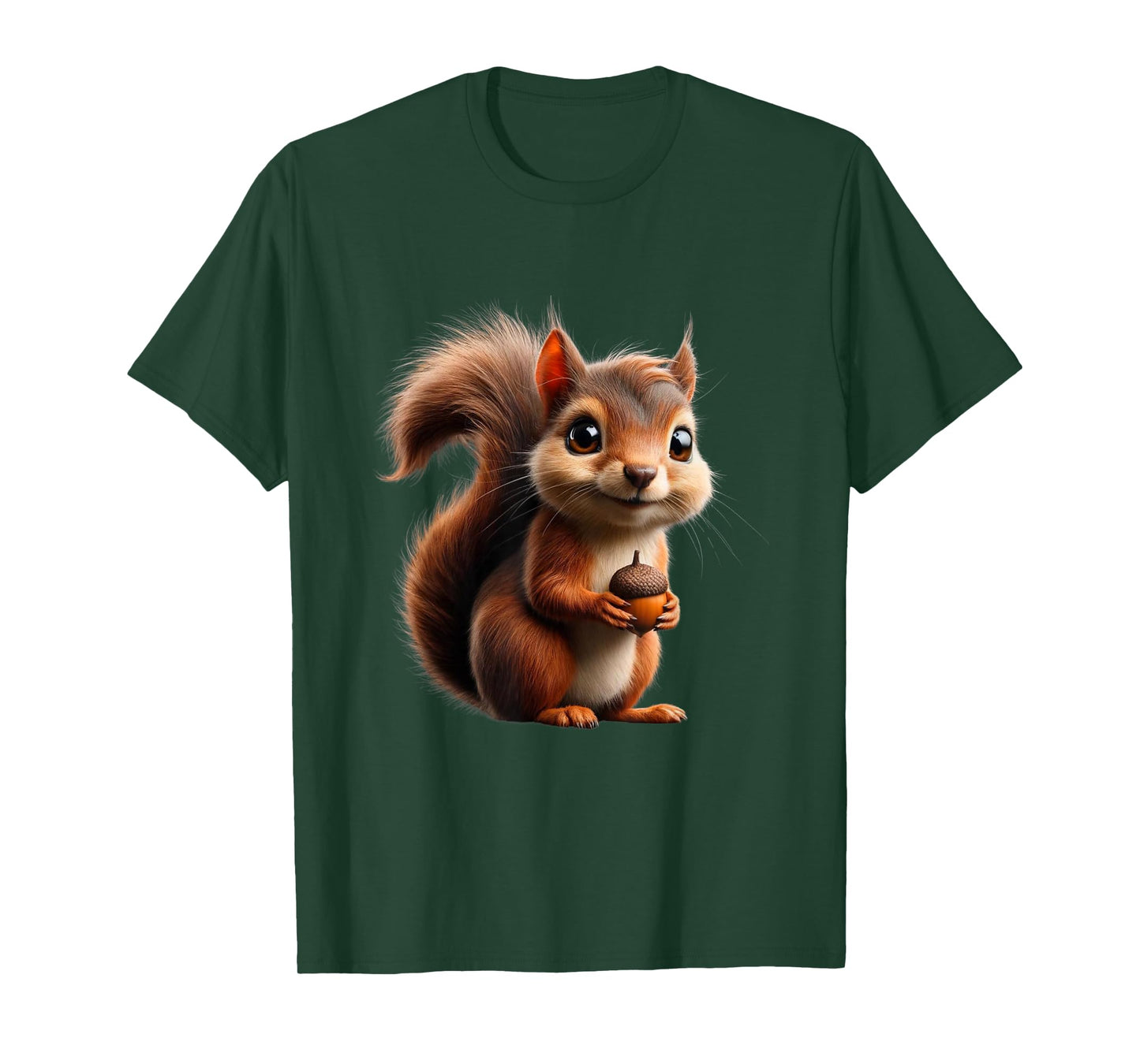 Cute Squirrel Holding Acorn - Squirrel Lover T-Shirt