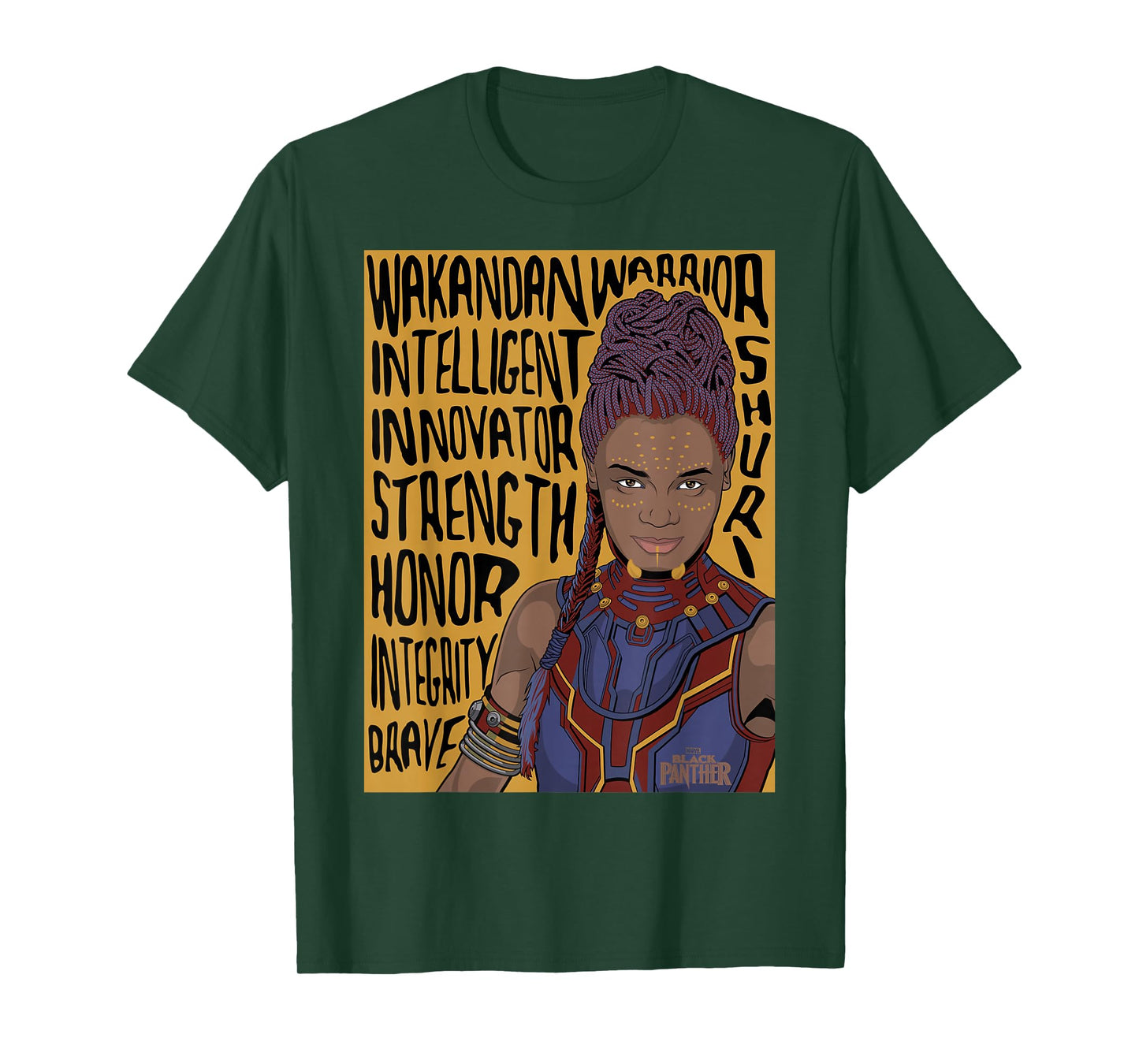 Marvel Black Panther Movie Shuri Word Art Graphic T-Shirt T-Shirt