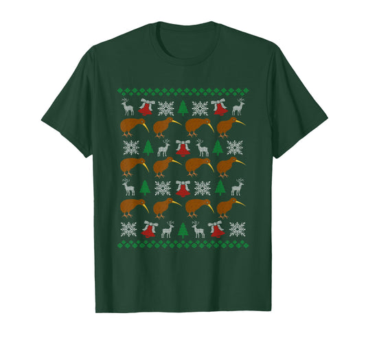 Kiwibird New Zealand Christmas Kiwi T-Shirt