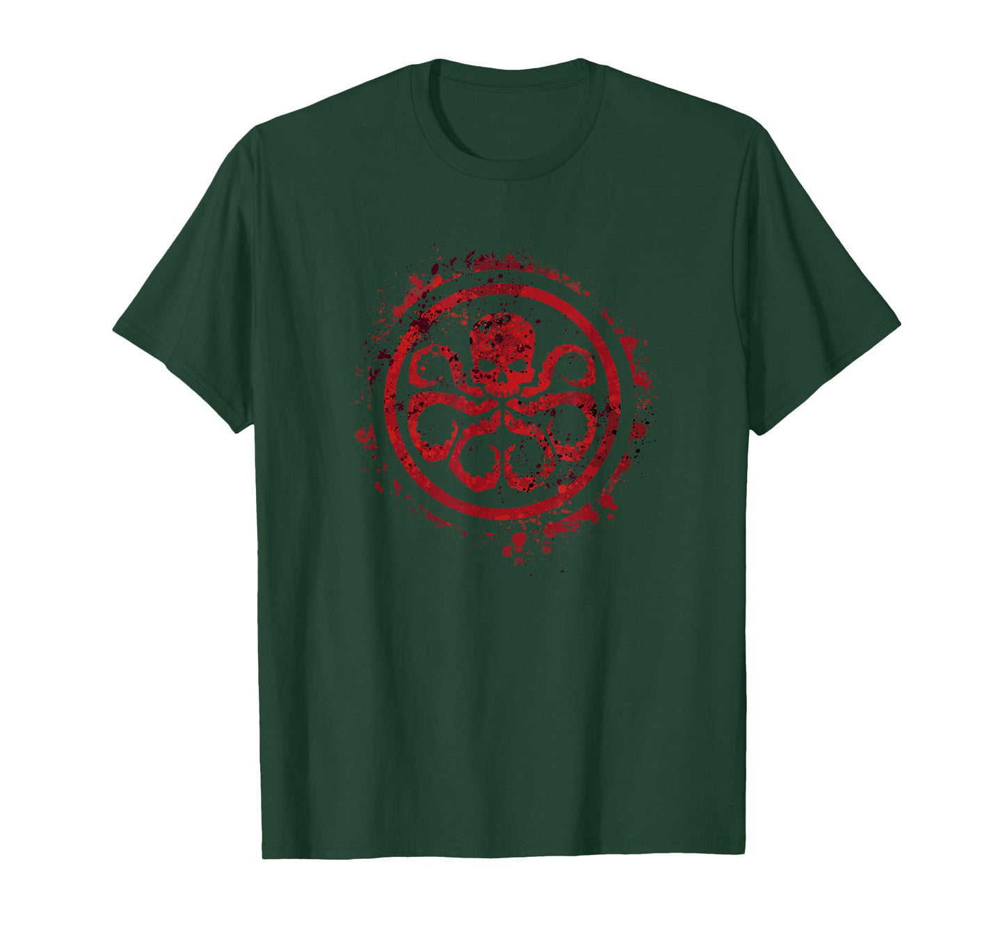 Marvel Hail Hydra Red Splatter Villain Logo T-Shirt